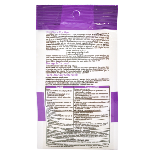 Enoz Moth Ball Packets - Lavender Scented 6 oz.
