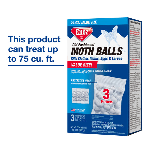 Enoz Old Fashioned Moth Balls - 24 oz.