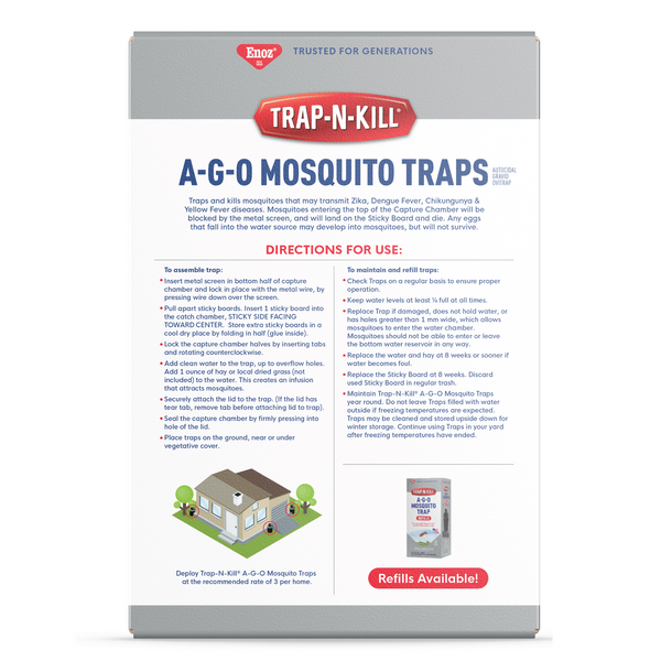 Enoz Trap-N-Kill A-G-O Mosquito Traps (2 Pack)
