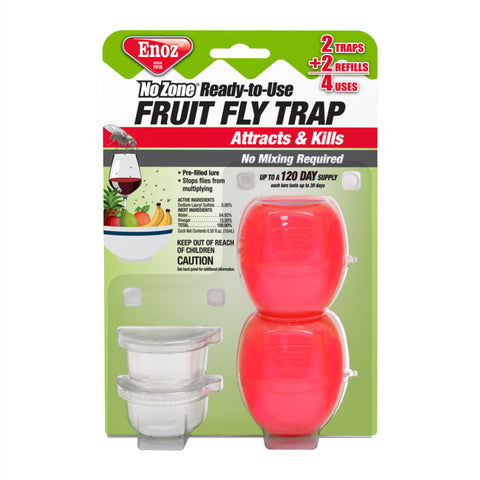 Enoz Ready-to-Use Fruit Fly Trap - Twin Pack