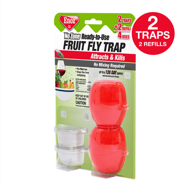 Enoz Ready-to-Use Fruit Fly Trap - Twin Pack