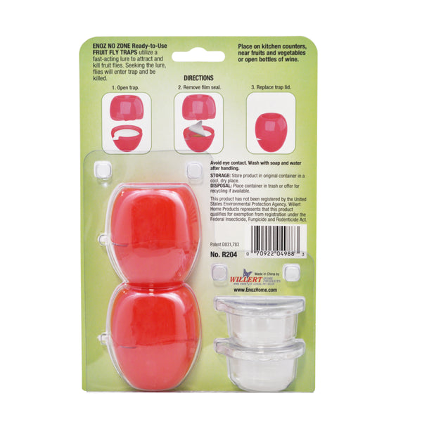 Enoz Ready-to-Use Fruit Fly Trap - Twin Pack