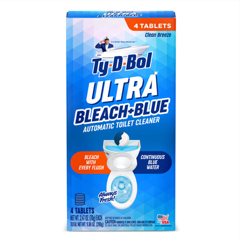 Ty⬝D⬝Bol Ultra Bleach + Blue Toilet Bowl Cleaner