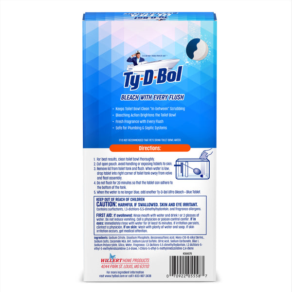 Ty⬝D⬝Bol Ultra Bleach + Blue Toilet Bowl Cleaner