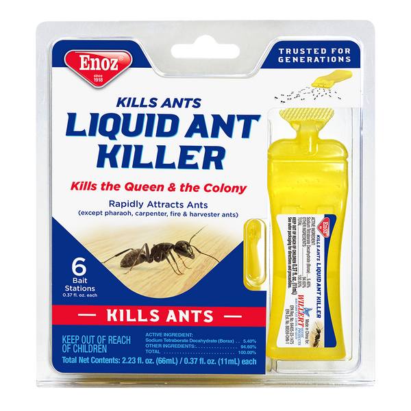 Enoz Kills Ants Liquid Ant Killer - Prefilled Ant Bait Stations