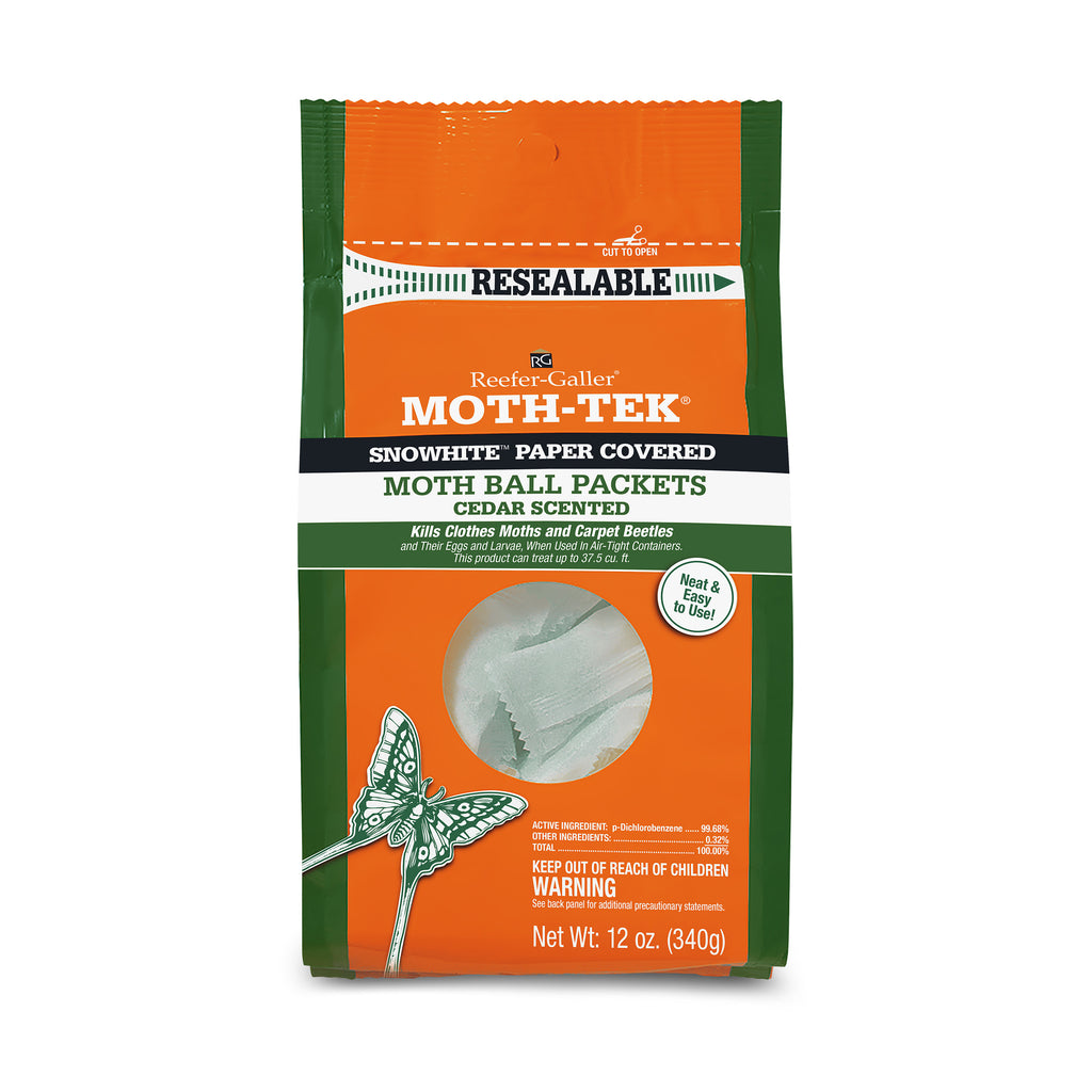 Reefer-Galler Moth-Tek Snowhite Cedar Scented Moth Ball Packets 12oz.